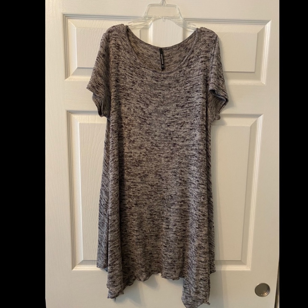 Gray knit dress. Super comfortable.